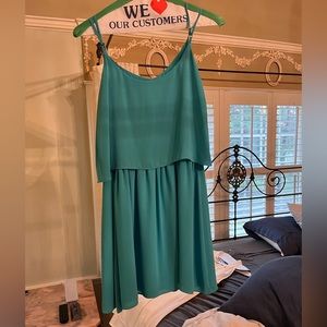 Abbeline (South Moon Under) Turquoise Mini Dress